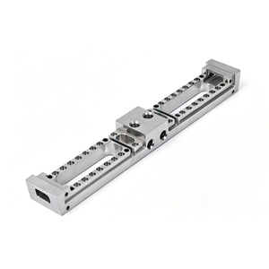 ฐานแท่นเชิงเส้นสแตนเลส/อะลูมิเนียม ผลิตด้วยเครื่อง CNC สำหรับอุปกรณ์เซมิคอนดักเตอร์ โมดูลเชิงเส้นสุญญากาศความแม่นยำสูง แบบเจาะรู - Product Image 1
