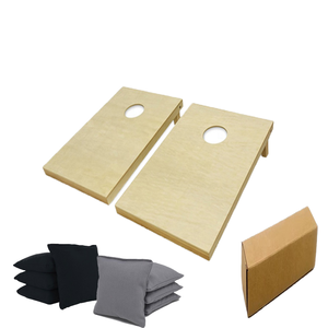 Jeu de Cornhole Classique Unisexe en Bois pour l'Extérieur Toutes Saisons, Sacs de Sable Couleurs Personnalisables, Sac de Transport Inclus, Logo Personnalisable - Product Image 1