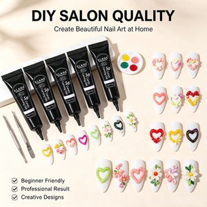 KLANA Gel UV 5D para Esculpir Uñas, en Tubo Exprimible, Sin Limpieza, para Salón, Suministros de Arte de Uñas 3D, Venta al por Mayor, Compatible con Marca Privada OEM - Product Image 1