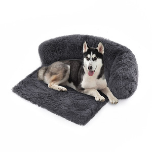 Kleines super weiches langes Plüsch-Haustiers ofa Wasch bares Reise hunde bett mit Tier muster Abnehmbarer Bezug Benutzer definierte Verpackung für Hunde Katzen - Product Image 2