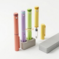 Juego Completo de Bolígrafo Automático con Tapa y Cuerpo de Plástico Reciclable para la Clasificación Unificada de Residuos