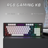 Clavier mécanique OEM personnalisé 98 touches avec joint, échange à chaud, triple mode sans fil, pour gamers, touches PBT double injection, vente en gros