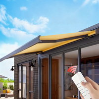 Terlaris 2025 produk baru tenda dapat ditarik dengan pengendali jarak jauh lampu LED untuk taman luar ruangan atau penggunaan teras