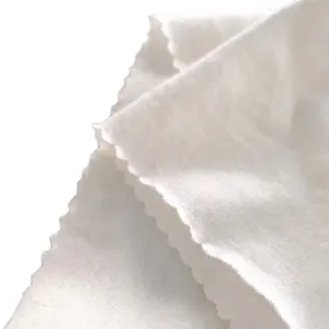 Manufacturers Traceable GRS 100 % Organic Cotton White Soft Plain Knitted Jersey Fabric For Garments