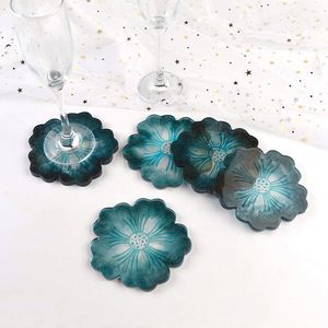 Silicone Petal Coaster Tray Desktop Jewelry Stall Crystal Casting Diy Cake <b>Tools</b> Silicon Mold for Resin <b>Craft</b> - Product Image 4
