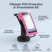 Étui en silicone pour terminal de point de vente, support universel, protection d'écran, antichoc, usage commercial, personnalisable OEM ODM, certifié ROHS