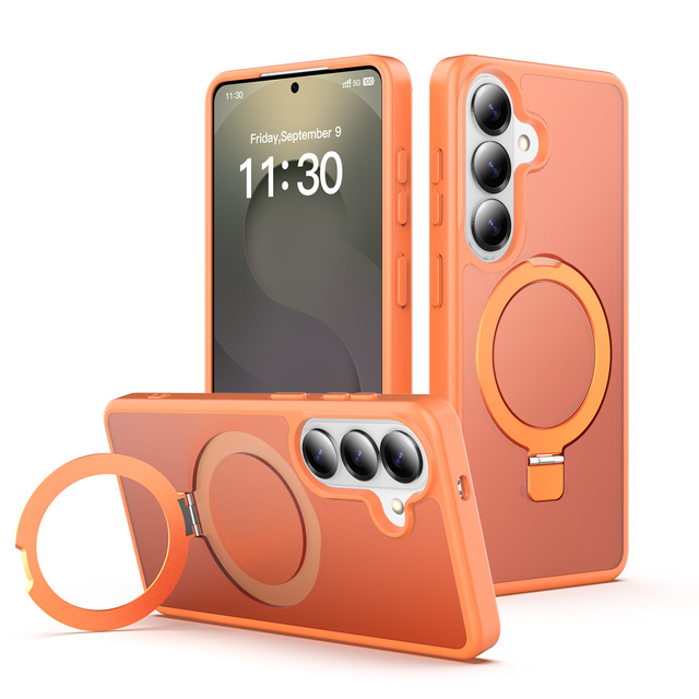 Phone Case for S26 Ultra S25 S24 TPU+PC+N52 Anti-Fall Shockproof Magnetic Ring Cover Anti-Fingerprint Business Design