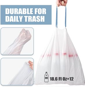 Drawstring Garbage Bags <b>Plastic</b> Trash Bags with Drawstring for Household <b>Kitchen</b> Use Wholesale Supply - Product Image 4