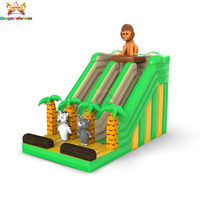 Le toboggan gonflable en PVC double voie le plus populaire, 0,55 mm, capacité 200 kg, installation facile, design personnalisable, garantie 3 ans