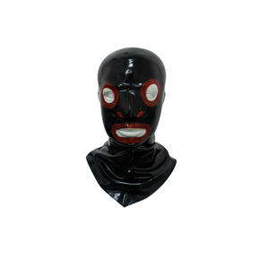 Fournisseur direct d'usine : Casque en <span class=keywords><strong>latex</strong></span> 2D pour <span class=keywords><strong>homme</strong></span> avec option fermeture éclair, résistant à l'usure, gaufré, pour tenue de contrainte BDSM - Product Image 2