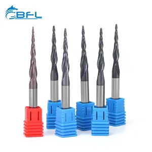 Cutters For Wood BFL Solid Carbide Wood Router Bits Taper Ball Nose Endmill HRC55 Bull Nose Milling Cutter For Woodworking