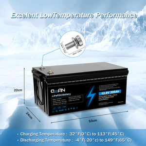 Batterie lithium 12V 200Ah pour moteur de bateau électrique, camping-car, courant de crête 200A, alimentation à cycle profond - Product Image 4