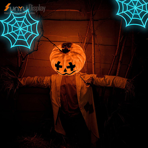 Bán buôn tùy chỉnh miễn phí thiết kế Halloween Spider <span class=keywords><strong>Web</strong></span> bên nhà trang trí đèn neon - Product Image 4
