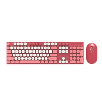 Clavier et Souris Combo LED Rétroéclairé Sans Fil 2.4 GHz pour Bureau, 104 Touches, Rechargeable, Souris Portable Standard Incluse