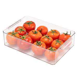 Contenitori Senza BPA in Plastica Trasparente Organizzatori <span class=keywords><strong>per</strong></span> Frigorifero Congelatore Armadietti da Cucina e Dispensa - Product Image 6