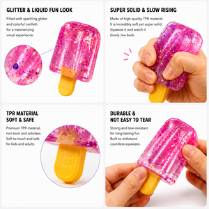 Wholesale Ice Cream Popsicle <b>Squishy</b> Toy Soft Squeeze Stress Relief Sensory Fidget Toy Blind Box for Kids Gift OEM - Product Image 4