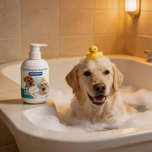 OEMプライベートラベル敏感肌用ペット用バスシャンプー、低刺激成分配合、無香料、保湿、鎮静効果のある犬猫用シャワージェル - Product Image 6