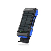 Banco de Energía Solar Portátil de Manivela, 10000mAh, Linterna LED, Brújula Impermeable, Protección de Seguridad para Emergencias al Aire Libre