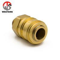Raccord de filetage hexagonal d'usine en Chine coupleur de raccord rapide d'air en laiton forgé raccord rapide pneumatique manuel