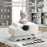 Yeanifeana Coupe-carton portable en forme de chaton imprimé en 3D, outil de découpe de bandes plastiques DIY pour la maison (Blanc Chine)