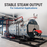 Chaudière à vapeur industrielle horizontale automatique à tubes de fumée de 3 tonnes/h avec 7 bars de pression pour huile combustible