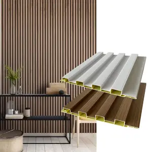 Produsen kualitas tinggi kayu multiwarna plastik komposit 3D Pvc Panel dinding dilapisi untuk dekorasi Interior