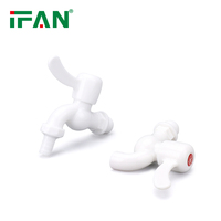 IFAN approvisionnement d'usine raccord de tuyau en PVC robinet Bibcock robinet en plastique blanc couleur UPVC robinet Bibcock