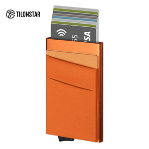 TILONSTAR TVC104 Tarjetero Delgado de Aleación de Aluminio Naranja con Bloqueo RFID y Sublimación - Product Image 3