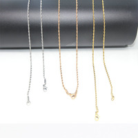 Meilleures ventes transfrontalières : Chaîne torsadée en acier inoxydable plaqué sous vide, collier ras du cou INS, maillon vierge pour bijoux faits main DIY