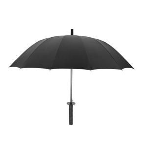 Haute qualité coupe-vent noir japonais samouraï <span class=keywords><strong>épée</strong></span> Katana conception Golf <span class=keywords><strong>parapluie</strong></span> <span class=keywords><strong>luxe</strong></span> fonction automatique pongé droit UV manuel - Product Image 5