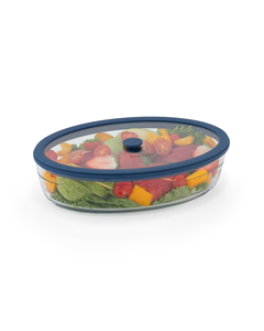 Modern Design Round High Borosilicate Glass Baking Dish Set with Glass Lid Microwavable & Dishwasher Safe Large Capacity - Product Image 1