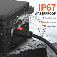 100 Amp IP67 Montage sur panneau Mâle Femelle 2 Broches Connecteur Circulaire 6 à 4 AWG Fil Moteur Prise 12V-48V avec Bornes