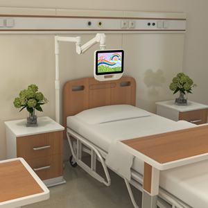 Alliage d'aluminium Long pour <span class=keywords><strong>tablette</strong></span> médicale <span class=keywords><strong>antivol</strong></span> <span class=keywords><strong>Support</strong></span> <span class=keywords><strong>mural</strong></span>/au sol Rotation à 540 Capacité de charge de 2kg pour cliniques et hôpitaux - Product Image 6