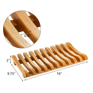 ชั้นวางจานไม้ไผ่ขนาดใหญ่ แบบอเนกประสงค์ สำหรับเก็บจานและชาม - Product Image 4