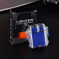 Briquet laser électrique portable de luxe rechargeable par USB pour hommes, cadeau d'affaires idéal, allumage pour fumer, camping, cigarettes