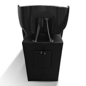 Black <b>Gold</b> Barber <b>Chair</b> PU Leather Hydraulic Salon Shampoo Unit Metal Frame Beauty Salon Furniture - Product Image 5