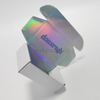 Boîte de maquillage holographique à une seule couche, boîte d'expédition en Carton ondulé pour parfum