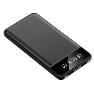 Mini power bank à écran numérique, LED, 2022 mah, 2 ports usb, mini batterie d'alimentation pour téléphone portable, meilleure vente 10000