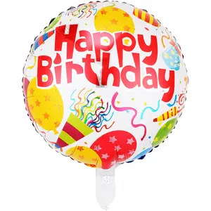 TikTok Popular birthday decoration ballon 18Inch Round foil balloon Wholesale inflatable balloon