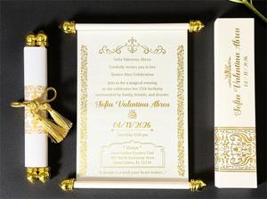 Hochwertige Luxuriöse Mehrfarbige Geschenkbox mit Hochzeits-Einladungskarte, Kreative Ehegelübde-Grußkarten und Einladungen - Product Image 5