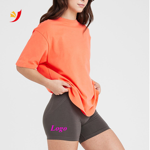 Camiseta estampada personalizada para <span class=keywords><strong>mujer</strong></span>, prenda de vestir, de algodón suave, con diseño Popular, de gran tamaño y peso pesado, 100% - Product Image 2