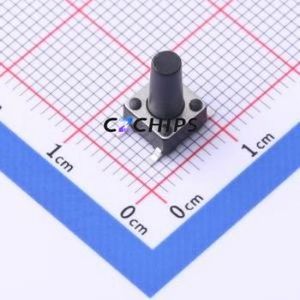 TS-KG02S-BB110F Tactile Switch SMD-4P,6x6mm Switch Single Pole Single Throw Round Button 2.5N Vertical Mount - Product Image 1
