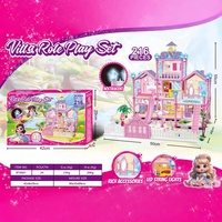 Zhiqu Toys Princess Dream Mansion Playhouse Set DIY Puzzle Lumineux Modèle En Plastique Transfrontalier pour Enfants