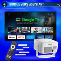 Projecteur GTV direct d'usine, 1080P HD, 800 lumens ANSI, haut-parleur intégré de 10 W, WIFI, dongle Google TV intégré, projecteur de cinéma maison