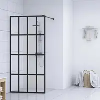 متعدد الأحجام متعقد أسود فرملس زجاج الاستحمام المقسى باب الحمام المشي في دش الشاشة