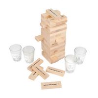 Puzzle en bois de haute qualité bâtiment fête boire empilage esprit jeux adultes enfants blocs jeu