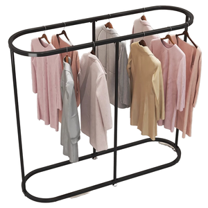 <span class=keywords><strong>Porte</strong></span>-vêtements ovale détachable moderne pour l'exposition de vêtements pour hommes, femmes et enfants dans les magasins, les boutiques ou les salles d'exposition à domicile - Product Image 2