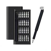 Jeu de tournevis de précision professionnel durable 24 en 1 pour la réparation d'ordinateurs, de téléphones portables et de la maison avec poignée en acier de qualité bricolage