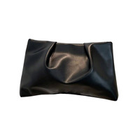 Pochette en cuir PU pour femme, petit sac à main zippé plissé