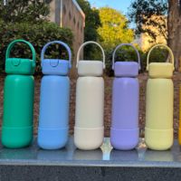 Bouteille d'eau pour enfants en acier inoxydable écologique avec couvercle en forme de champignon, 100 % étanche, réutilisable, tasse thermos pour cadeau d'entreprise ou de vacances